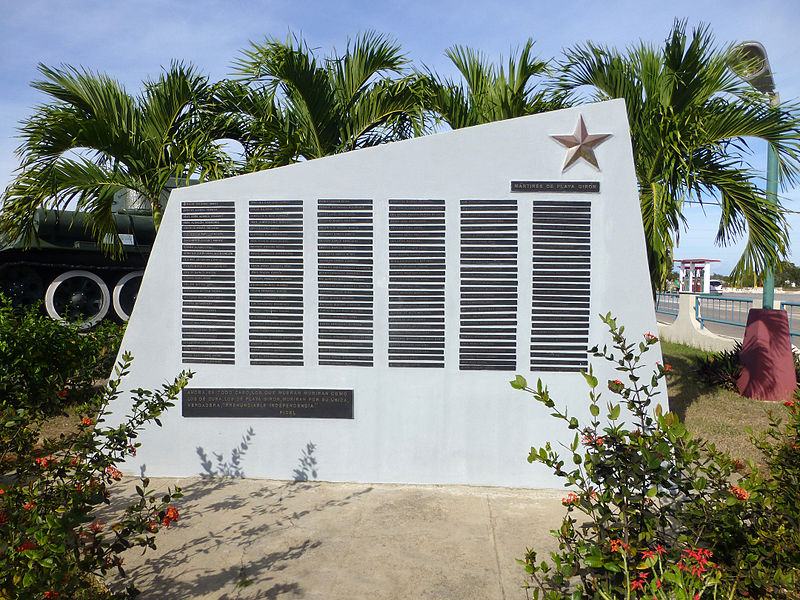 Мемориал погибшим защитникам Кубы в музее на месте сражения в районе Плайя-Хирон